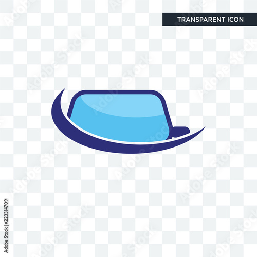 auto glass vector icon isolated on transparent background, auto glass logo design