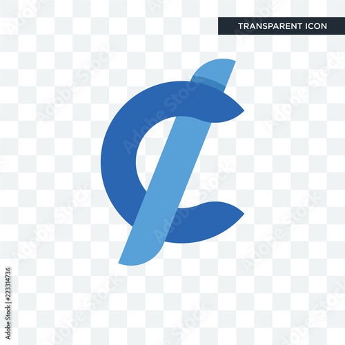 cent vector icon isolated on transparent background, cent logo design