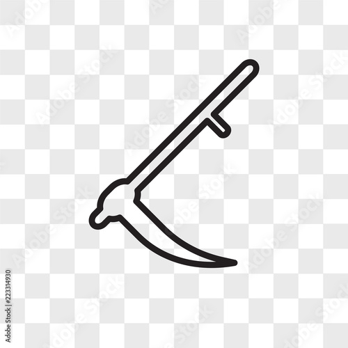Sickle vector icon isolated on transparent background, Sickle logo design