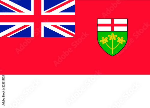 Vector flag of Ontario, province of Canada. Toronto