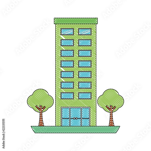 building architecture facade exterior trees