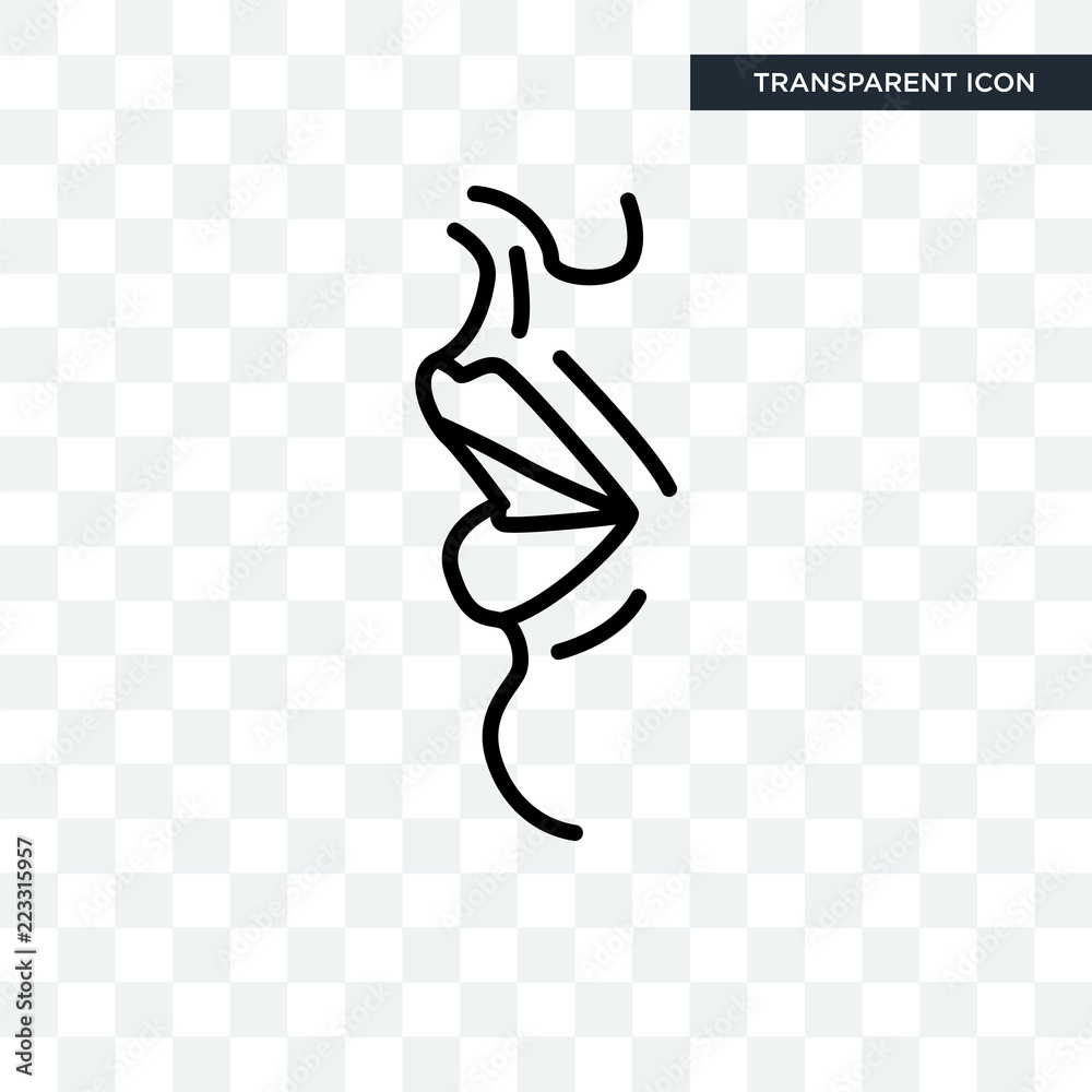 Big Lips vector icon isolated on transparent background, Big Lips logo