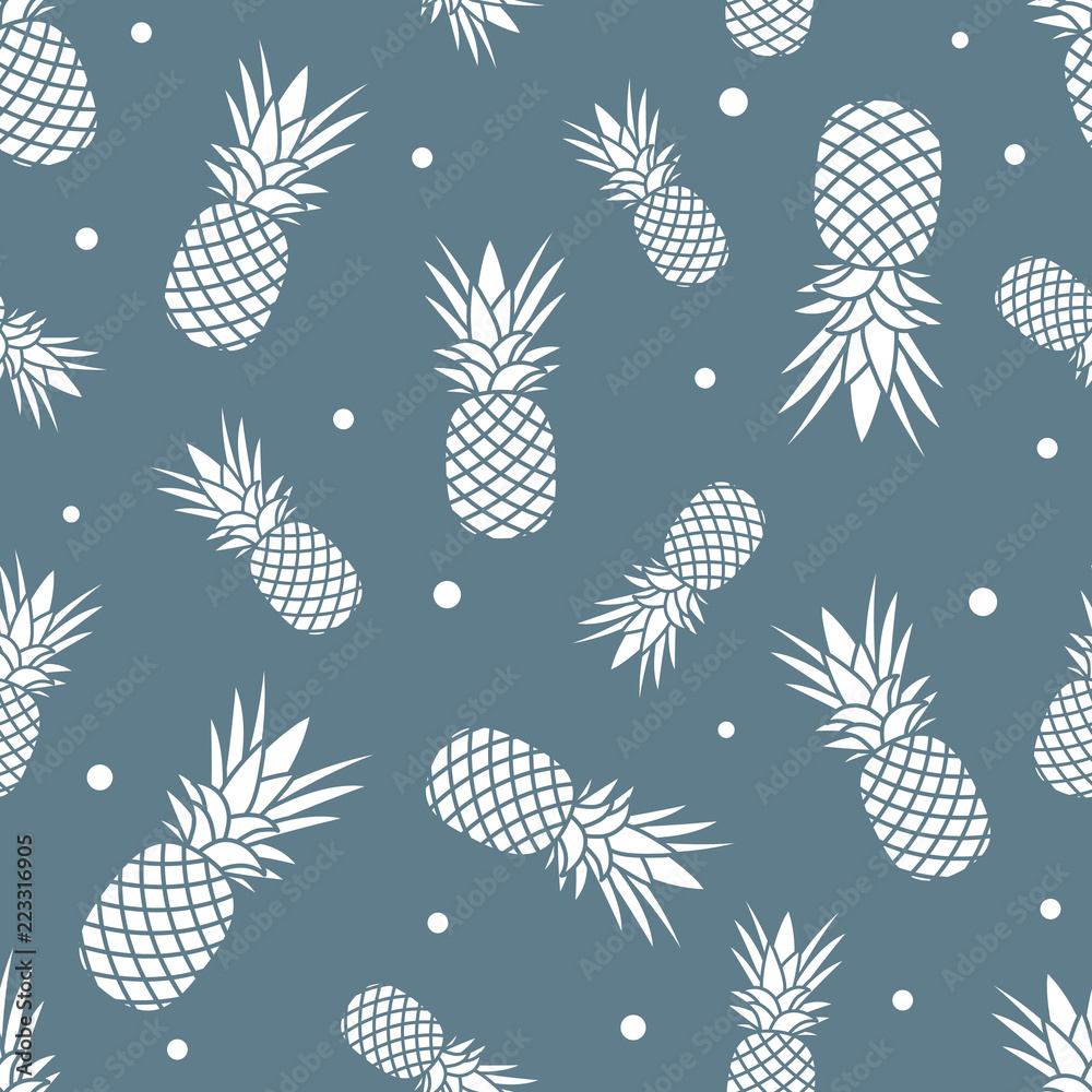 Seamless pattern with pineapples. Tropical fruit. Seamless pattern with pineapples. Tropical fruit.