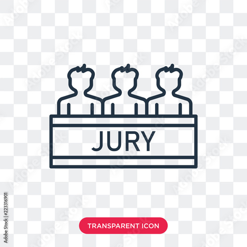 Jury vector icon isolated on transparent background, Jury logo design