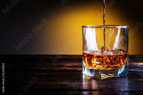 Fototapeta Whisky, whiskey or bourbon