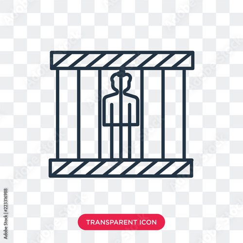 Prison vector icon isolated on transparent background  Prison logo design