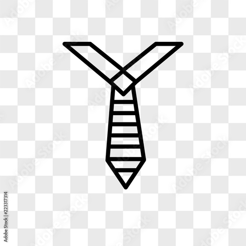 Tie vector icon isolated on transparent background, Tie logo design