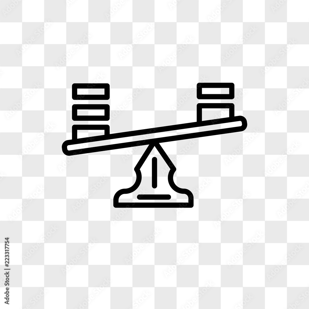 Vetor do Stock: Balance vector icon isolated on transparent background,  Balance logo design | Adobe Stock