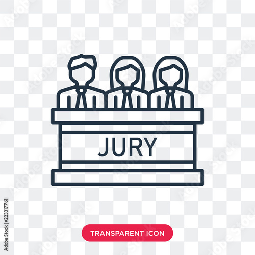 Jury vector icon isolated on transparent background, Jury logo design