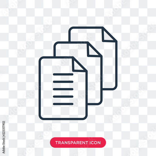 Documents vector icon isolated on transparent background, Documents logo design