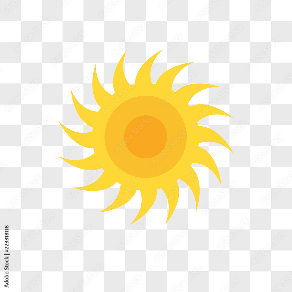 Sun vector icon isolated on transparent background, Sun logo design Sun vector icon isolated on transparent background, Sun logo design