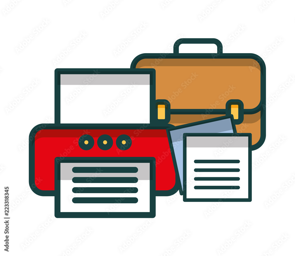 portfolio briefcase with documents and printer portfolio briefcase with documents and printer