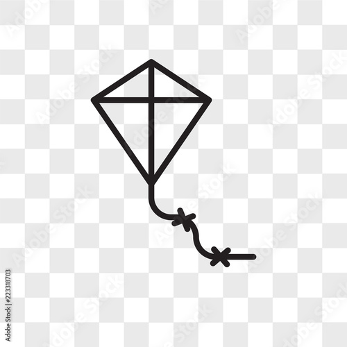 Kite vector icon isolated on transparent background, Kite logo design