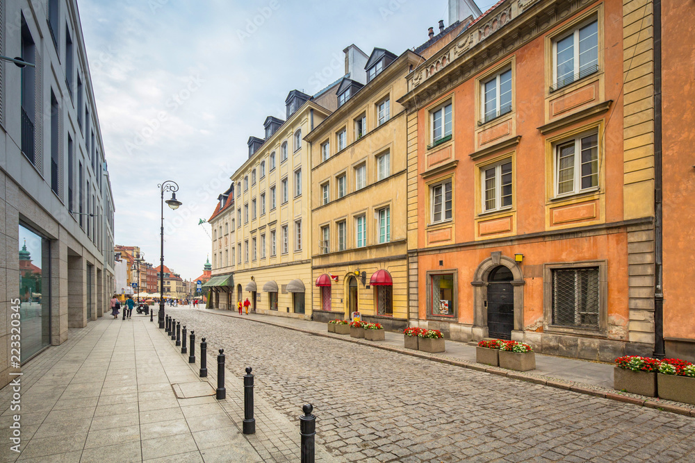 Architecture of the old town of Warsaw, Poland