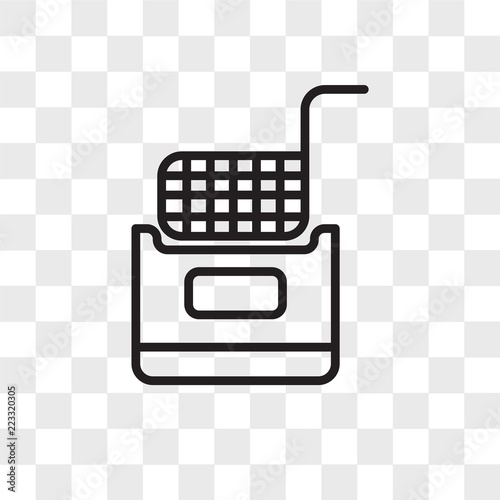 Fryer vector icon isolated on transparent background, Fryer logo design