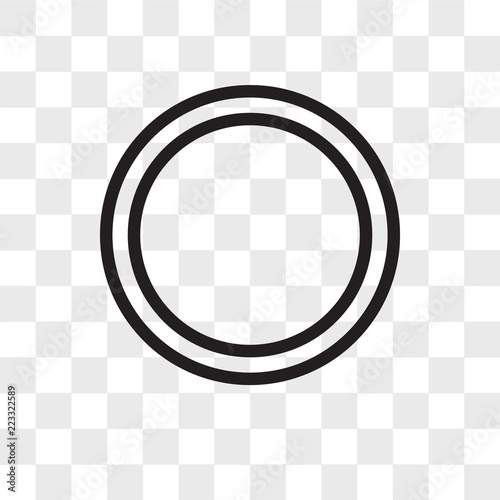 Circle vector icon isolated on transparent background, Circle logo design