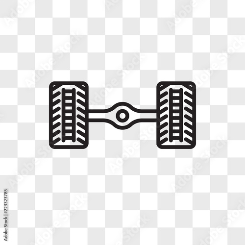 Wheel alignment vector icon isolated on transparent background, Wheel alignment logo design