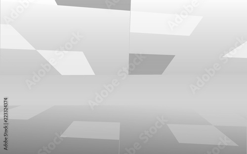 Fototapeta Naklejka Na Ścianę i Meble -  Abstract of white and grey square perspective background