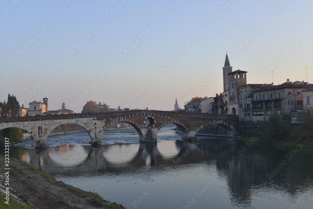 Fototapeta premium IL FIUME ADIGE A VERONA