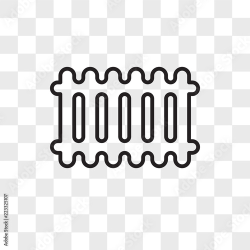 Radiator vector icon isolated on transparent background, Radiator logo design
