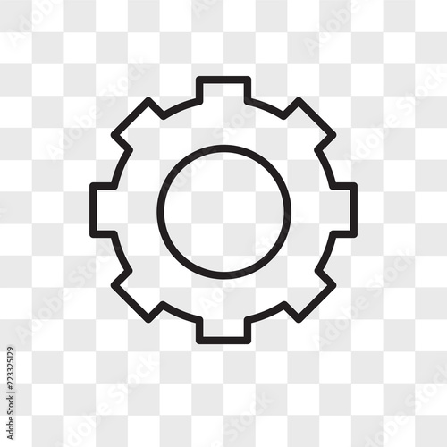 Gear vector icon isolated on transparent background, Gear logo design