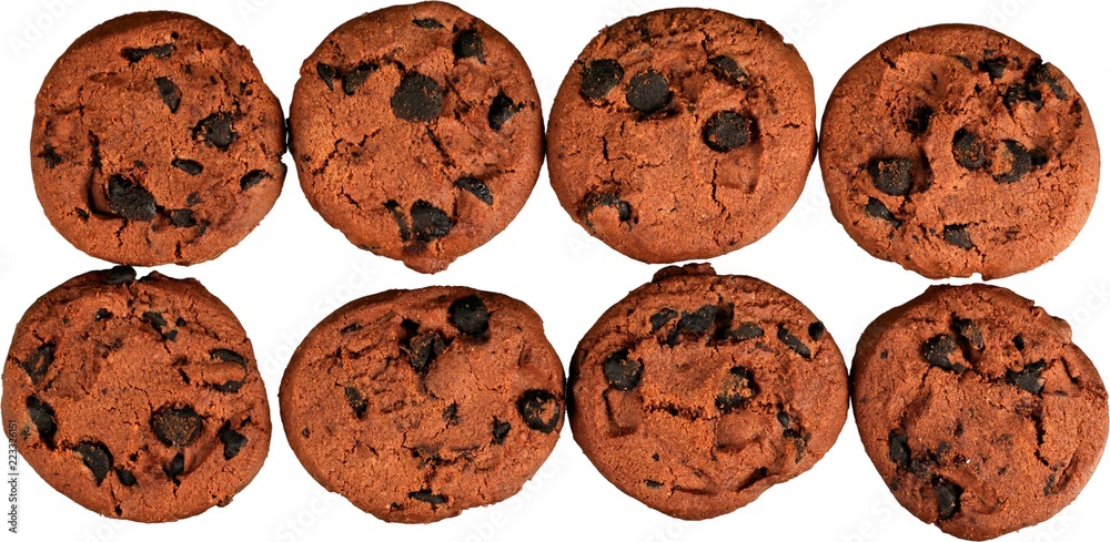 Cookies with Chocolate Chips - Isolated Cookies with Chocolate Chips - Isolated
