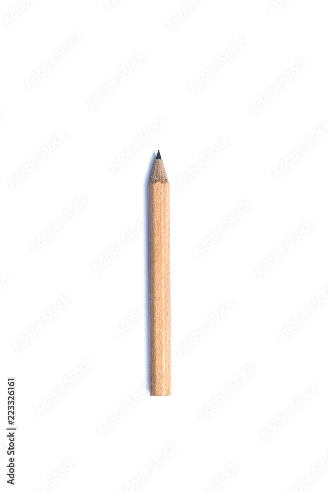 Small Pencil Use for writing, notes, drawings isolated on white background Small Pencil Use for writing, notes, drawings isolated on white background