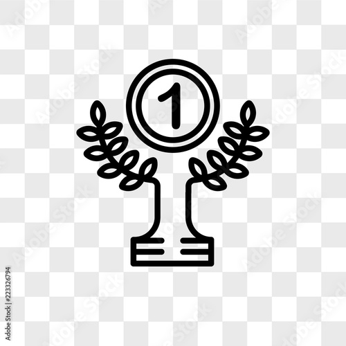 Victory vector icon isolated on transparent background, Victory logo design
