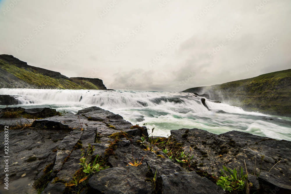 A wild river in a beautiful Iceland landscape.