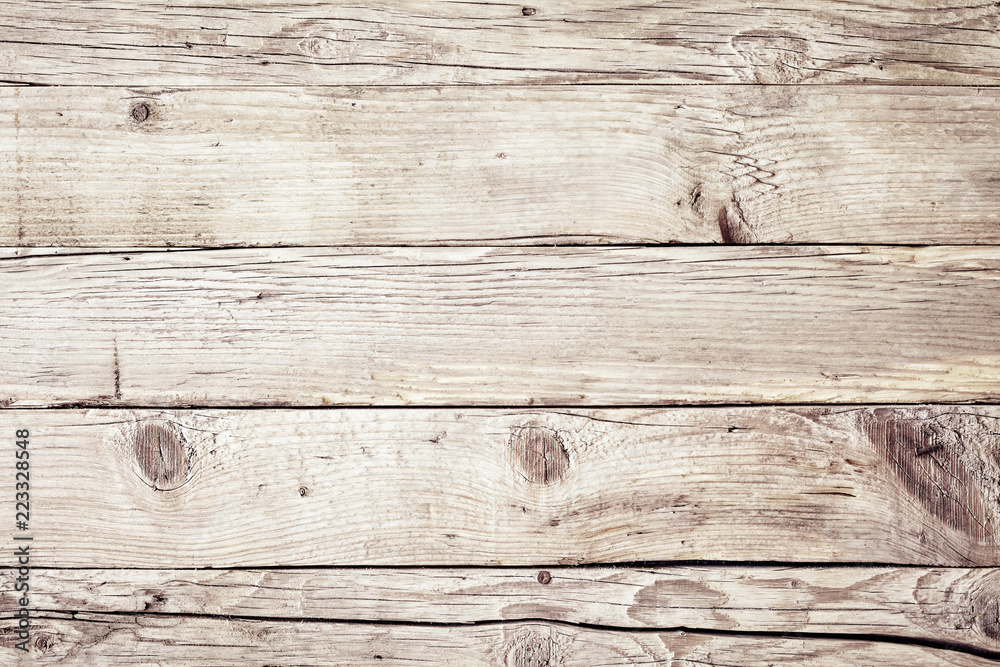 Old vintage faded natural wood background texture - obrazy, fototapety, plakaty 