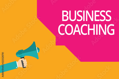 Conceptual hand writing showing Business Coaching. Business photo text Helping employees become more active Consulting an expert.