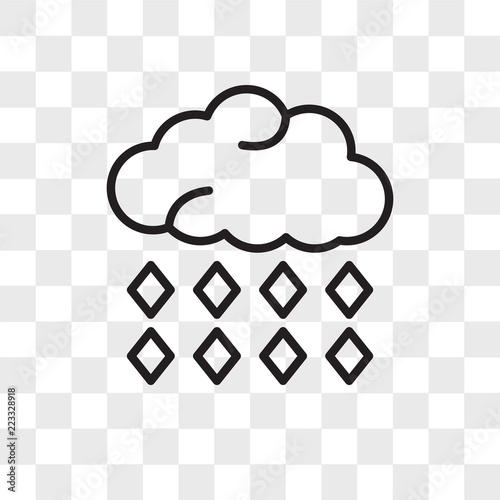 Fotografie Hail vector icon isolated on transparent background, Hail logo design