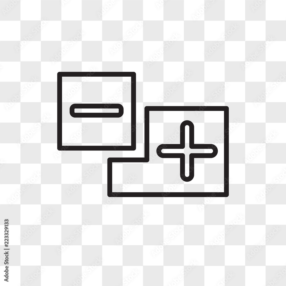 Fototapeta premium Positive vector icon isolated on transparent background, Positive logo design