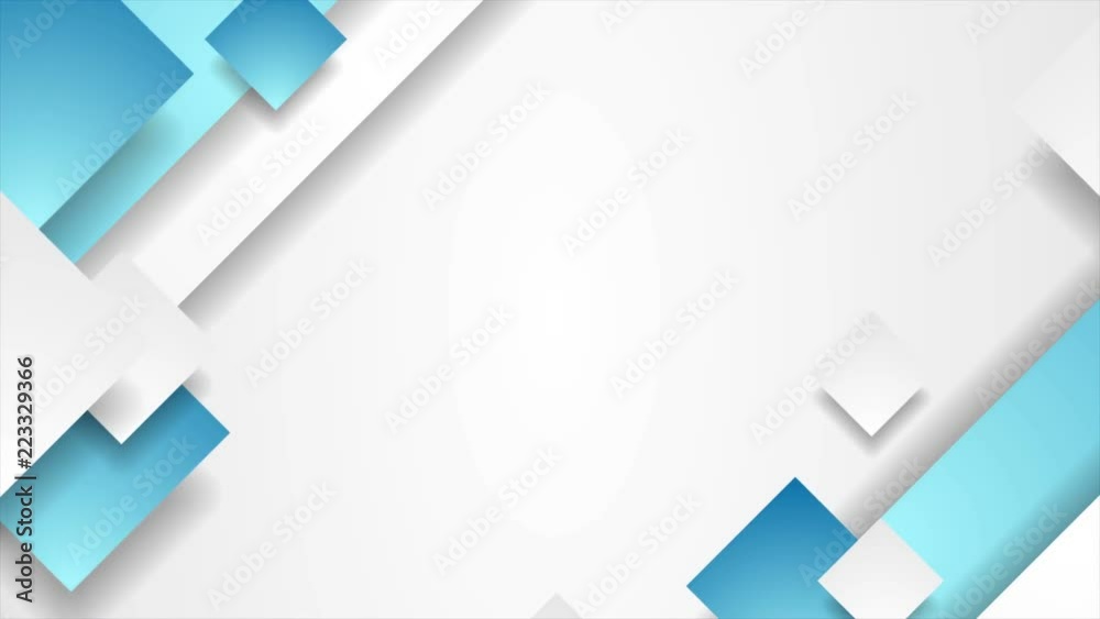 Blue and grey abstract geometric corporate motion background with squares. Seamless loop. Video animation Ultra HD 4K 3840x2160