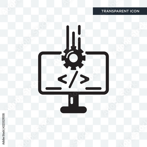 Programmer vector icon isolated on transparent background, Programmer logo design
