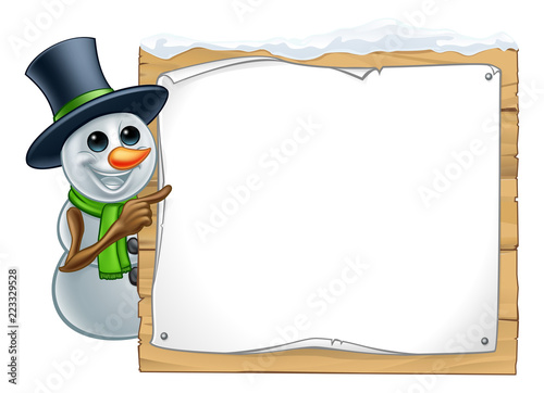 A snowman Christmas cartoon...