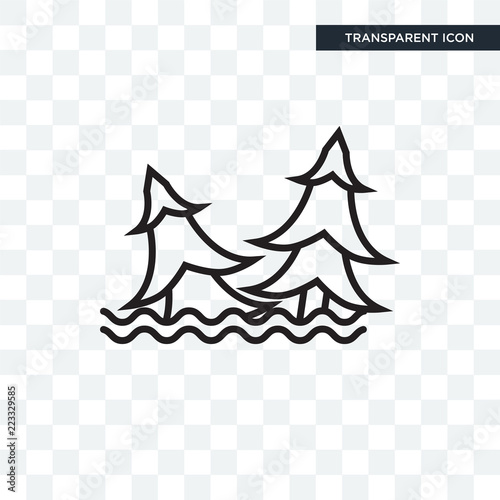 Flood vector icon isolated on transparent background, Flood logo design