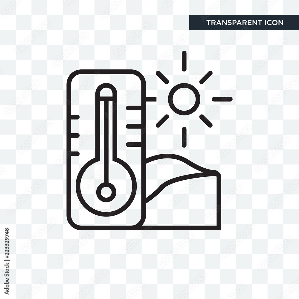 Heat vector icon isolated on transparent background, Heat logo design ...