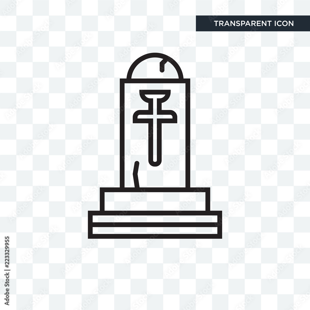 Tombstone vector icon isolated on transparent background, Tombstone logo design Tombstone vector icon isolated on transparent background, Tombstone logo design