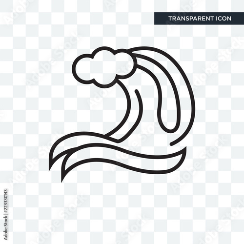 Tsunami vector icon isolated on transparent background, Tsunami logo design