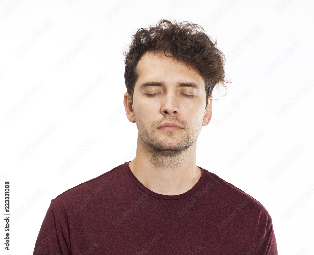 Fototapeta premium Casually handsome young man wearing t-shirt