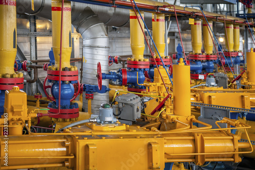 Oil, gas industry. gas conditioning equipmentand valve armature photo