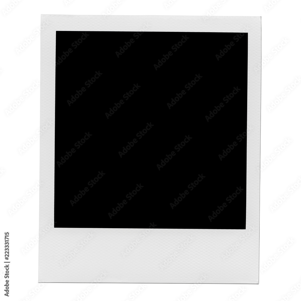 Retro realistic blank instant photo with shadow - obrazy, fototapety, plakaty 