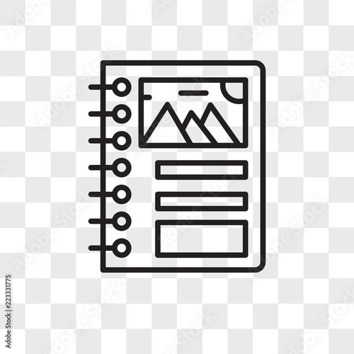Binding vector icon isolated on transparent background, Binding logo design