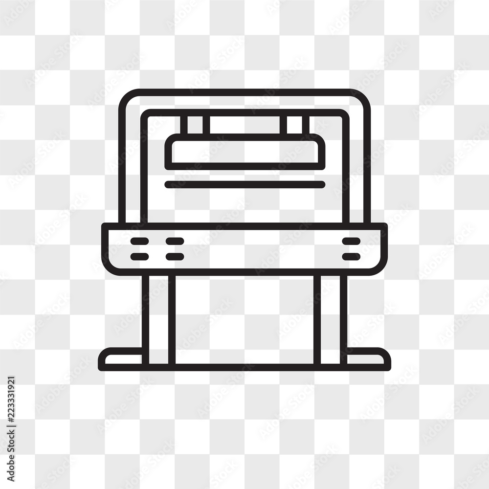 Obraz premium Guillotine vector icon isolated on transparent background, Guillotine logo design