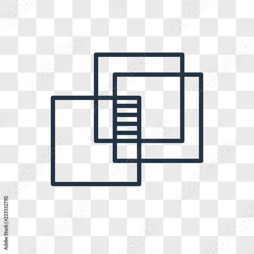 Overlap vector icon isolated on transparent background, Overlap logo design