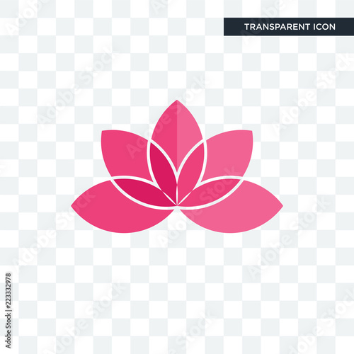 lotos vector icon isolated on transparent background, lotos logo design
