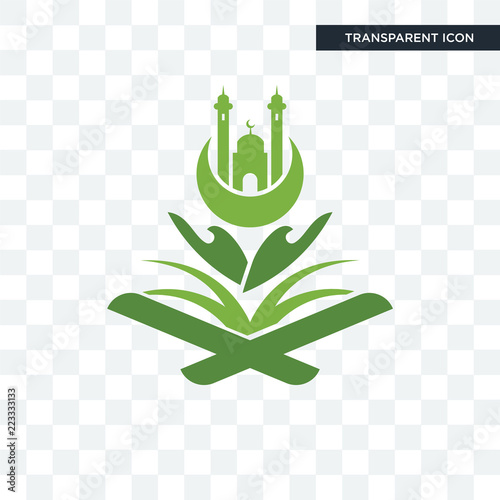 quran vector icon isolated on transparent background, quran logo design