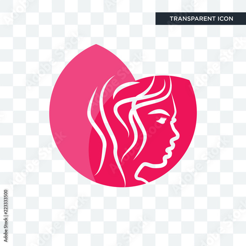 beauty parlor vector icon isolated on transparent background, beauty parlor logo design