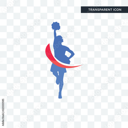 cheerleader vector icon isolated on transparent background, cheerleader logo design